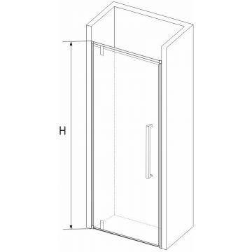 Душевая дверь RGW 90х200 см SV-02 B Чёрный, Прозрачное, 6 мм (06320209-14)
