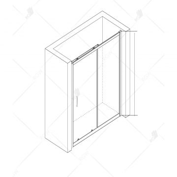 Душевая дверь RGW 140х185 см CL-14-B Чёрный, Прозрачное, 5 мм (32091414-14)