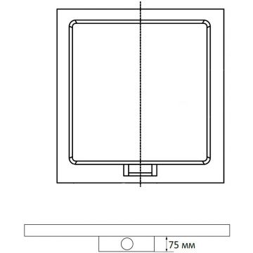 Душевой поддон RGW 90х90х3 см STA-01 Белый, Квадрат (16330199-01)
