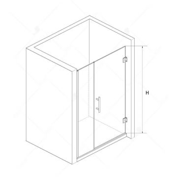 Душевая дверь RGW 110х195 см HO-012 Хром, Прозрачное, 8 мм (350601211-11)