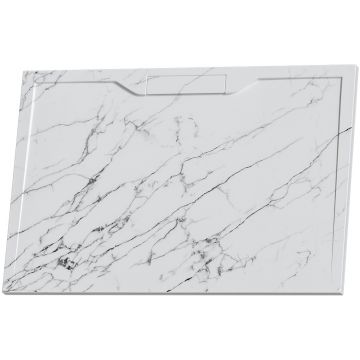 Душевой поддон RGW (РГВ) 90х120х3,5 см STE-129MW Белый мрамор, прямоугольный Каменный S-14 (52342912-15)
