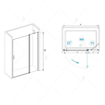 Душевая дверь RGW 100х195 см LE-04 Хром, Прозрачное, 6 мм (06120400-11)