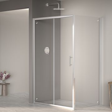 Душевой уголок RGW (РГВ) 80х140х185 см PA-145 прямоугольный, Хром, Прозрачное, 6 мм Easy Clean (020814584-11)