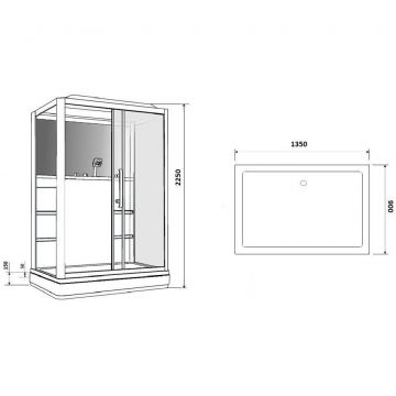 Душевая кабина Grossman (Гроссман) 1350х900х2250 мм, низкий поддон GR-128 R