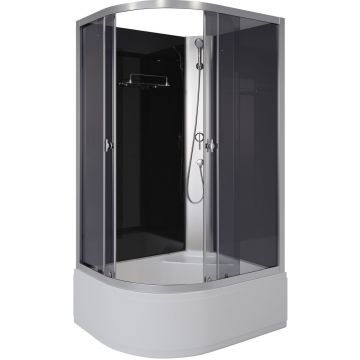 Душевая кабина Niagara (Ниагара) Eco 1100х800х1950 мм, высокий поддон, без крыши E110/80/40R/TN/BK