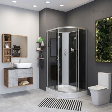 Душевая кабина Niagara 1200х800х2000 мм, низкий поддон, без крыши NG-3512-14LBK