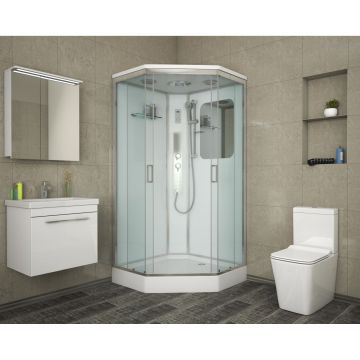 Душевая кабина Niagara (Ниагара) Premium 900х900х2200 мм, низкий поддон, с гидромассажем NG-6001-01GD