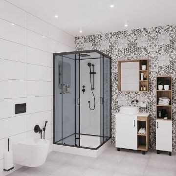 Душевая кабина Niagara (Ниагара) Premium 900х900х2100 мм, низкий поддон NG-6901-01Q BLACK