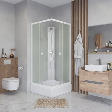 Душевая кабина Niagara (Ниагара) Promo 800х800х1950 мм, средний поддон, без крыши P80/26Q/MT/BK