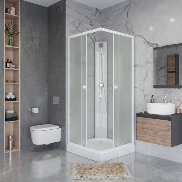 Душевая кабина Niagara (Ниагара) Promo 900х900х1950 мм, низкий поддон, без крыши P90/13Q/MT/BK