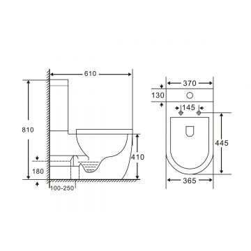 Унитаз-компакт Vincea (Винчея) Evo VT2-34, цвет белый, бачок, механизм слива Geberit, ультратонкое сиденье soft close