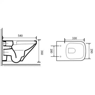 Унитаз подвесной Vincea (Винчея) NEO-M VT1-17 безободковый, цвет белый, ультратонкое soft-close сиденье