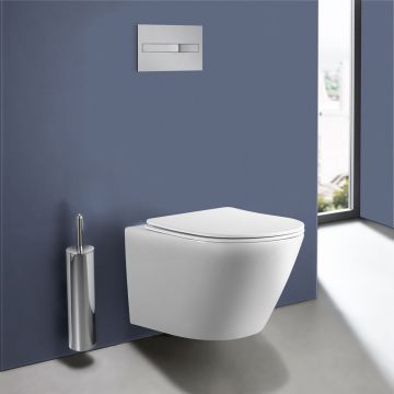 Унитаз подвесной Vincea (Винчея) Piatti VT1-11MW, цвет матовый белый, ультратонкое сиденье soft-close