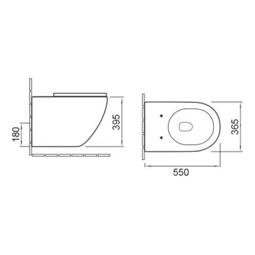Унитаз подвесной Vincea (Винчея) Globo VT1-14 безободковый, цвет белый, ультратонкое soft-close сиденье