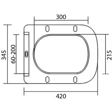Унитаз подвесной безободковый BelBagno DUE c креплением и сиденьем дюропласт soft close BB3103CHR-SC