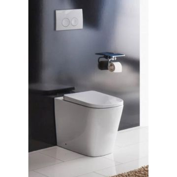 Чаша безободкового приставного унитаза BelBagno (Бельбагно) Albano P-trap, без крышки и сидушки BB120CBR