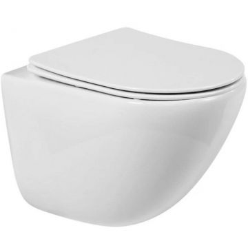 Чаша унитаза подвесного безободкового BelBagno (Бельбагно) Amanda-TOR, закрытый низ, смыв Tornado, без крышки и сидушки BB051CH-TOR-FC