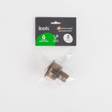 Кнопка слива для арматуры Iddis Optima Home 2-ур 38 мм бронза 92038BR2AR