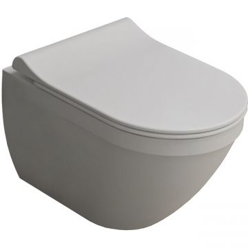 Унитаз подвесной Kale (Кале) Idea 2,0 безободковый с функцией биде в комплекте с сиденьем микролифт, белый 310200100281 + 310200700032 (7112563500)