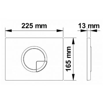 Система инсталляции для унитазов BERGES (БЕРГЕС) Novum кнопка R3 хром глянец (040223)