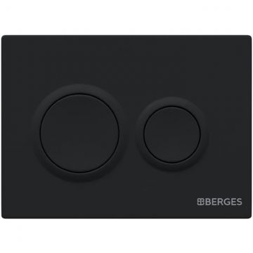 Кнопка смыва Berges для инсталляции Novum O5, черная SoftTouch (40065)