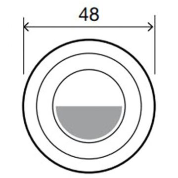 Кнопка смыва пневматическая одинарная Oli Sphera, пластик, хром глянец 605274