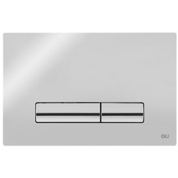 Кнопка смыва механическая двойная Oli (Оли) pure Glam, пластик, хром глянец 192905 / 139179