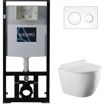 Унитаз подвесной Azario (Азарио) Geno AZ80101000+AZ82000012+AZ2196D белый