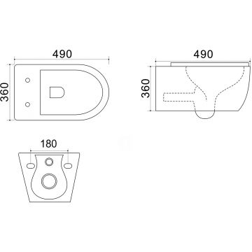 Унитаз подвесной Azario (Азарио) Geno AZ80101000+AZ82000012+AZ2196D белый