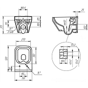 Система инсталляции для унитазов Cersanit Crea Square CO DPL EO slim (63997) белый с сиденьем Микролифт
