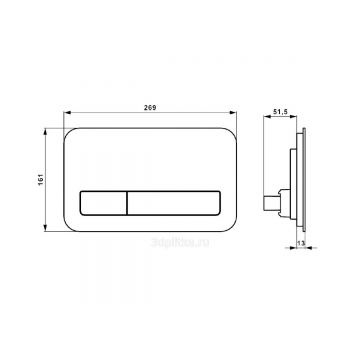 Кнопка смыва Villeroy and Boch (Виллерой энд Боч) ViConnect Белый 922400RE