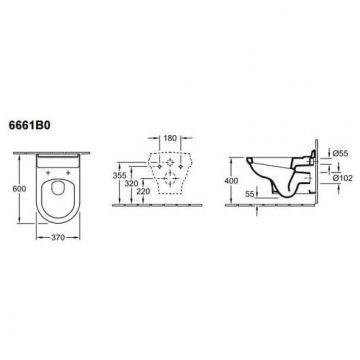 Унитаз Villeroy and Boch (Виллерой энд Боч) Hommage покрытие CeramicPlus альпийский белый (с сидушкой и без бачка) 6661B0R1