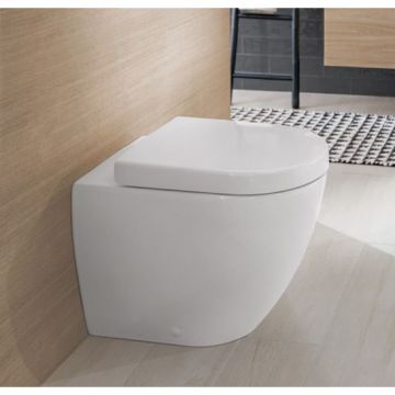 Унитаз Villeroy and Boch (Виллерой энд Боч) Subway 2.0 безободковый покрытие CeramicPlus альпийский белый (с сидушкой и без бачка) 5602R0R1