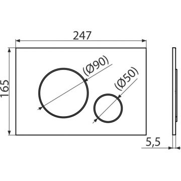 Кнопка смыва Alcaplast для скрытых систем инсталляции, золото M675