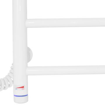 Полотенцесушитель электрический Laris (Ларис) Прайм ЧК6 400х600 Э белый подключение слева с полкой