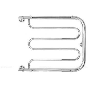 Полотенцесушитель водяной Двин (Dveen) D 50х50 см, c полкой, 1х1/2″ К0 полированный хром