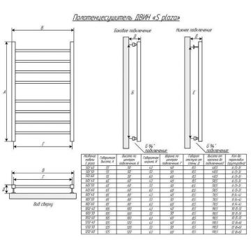 Полотенцесушитель водяной Двин (Dveen) S plaza 80х50 см, К1 квадрат полированный хром
