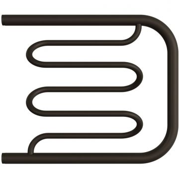 Полотенцесушитель водяной Двин (Dveen) Dw 50х60 см, без полки, 1х1/2″ К0 чёрный матовый