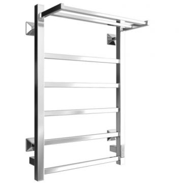Полотенцесушитель электрический Двин (Dveen) Fj plaza neo 80х40 см, К диммер квадрат полированный хром