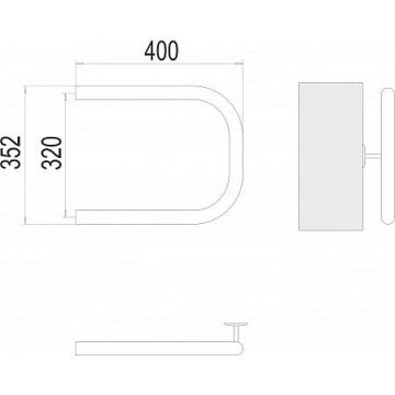 Полотенцесушитель водяной Terminus П-обр AISI 32х2 320х400 мм хром из нержавеющей стали