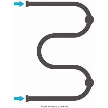 Полотенцесушитель водяной Сунержа (Sunerga) М-образный 600х400 темный титан муар 15-0007-6040