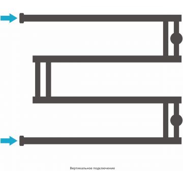 Полотенцесушитель водяной Сунержа (Sunerga) High-Tech model ″M″ 500х650 Без покрытия 00-0050-5065