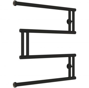 Полотенцесушитель водяной Сунержа (Sunerga) High-Tech model ″M″ 600х600 Матовый черный 31-0050-6060