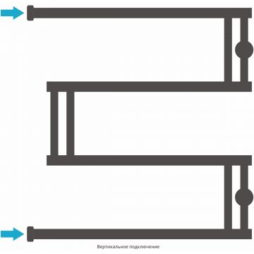 Полотенцесушитель водяной Сунержа (Sunerga) High-Tech model ″M″ 600х600 Матовый черный 31-0050-6060