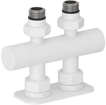 Вентиль Сунержа (Sunerga) 2х1/2 прямой скрытый-скрытый EU50 (Матовый белый) 30-1417-1234