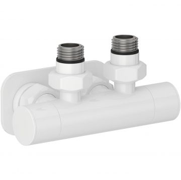 Вентиль Сунержа (Sunerga) 2х1/2 угловой скрытый-скрытый EU50 (Белый (RAL-9003) ) 12-1416-1234