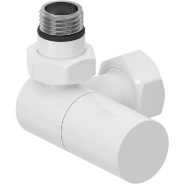 Вентиль Сунержа (Sunerga) 3D левый (цилиндр) G 1/2 НР х G 3/4 НГ (Белый) 12-1402-1234