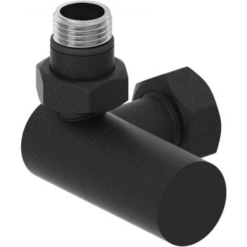 Вентиль Сунержа (Sunerga) 3D левый (цилиндр) G 1/2 НР х G 3/4 НГ (темный титан муар) 15-1402-1234