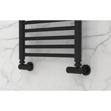 Вентиль Сунержа (Sunerga) 3D левый (цилиндр) G 1/2 НР х G 3/4 НГ (темный титан муар) 15-1402-1234