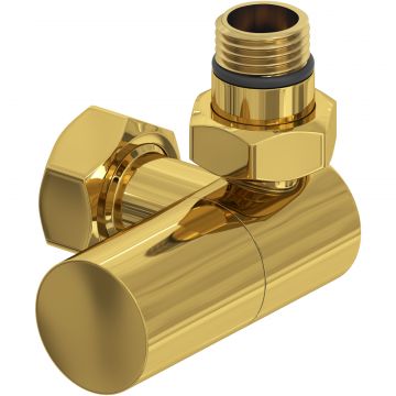 Вентиль Сунержа (Sunerga) 3D правый (цилиндр) G 1/2 НР х G 3/4 НГ (Золото) 03-1403-1234